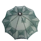 10 Holes Automatic Foldable Fishing Net Nylon Shrimp Crab Minnow Trap Fish Cast Net Fishing Tackle, 10 Holes