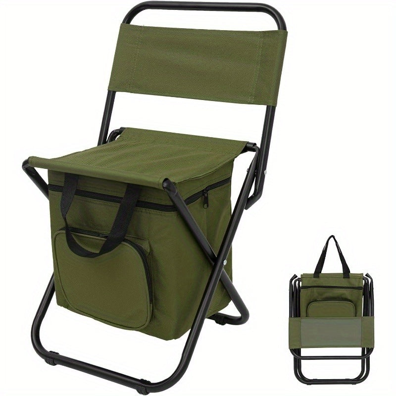 Lightweight Backpack Camping Chair Folding Stool with Backrest – Compact Portable Outdoor Seat, Heavy Duty Support, for Camping, Hunting & Fishing, Available in 3 Colors, 1pc or 2pcs