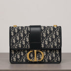 Dior 30 Montaigne Bag Oblique Blue Jacquard