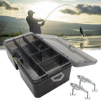 Double Layer Fishing Box Waterproof Plastic Lure Adjustable Dividers