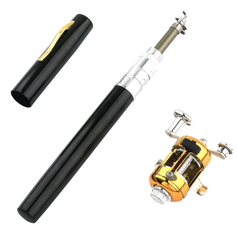METABEST Premium Aluminum Alloy Pocket-Sized Pen Style Fishing Rod - Compact, Portable, And Ultra-Lightweight For Ice Raft, Bridge, And Travel Fishing - Perfect Gift For Fishing Enthusiasts And Beginn
